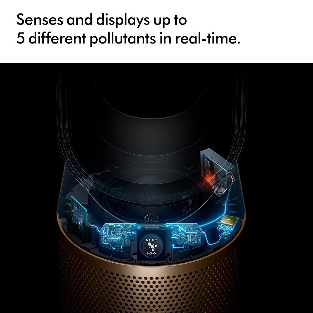 Dyson Purifier Cool ™ Formaldehyde Air Purifier TP09 (White/Gold) - Penjernih Udara-Gold Mountain