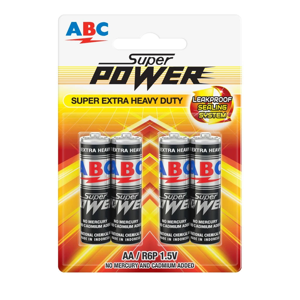 ABC Carbon Zinc R6 SPW 4 Baterai (AA Size)-Gold Mountain
