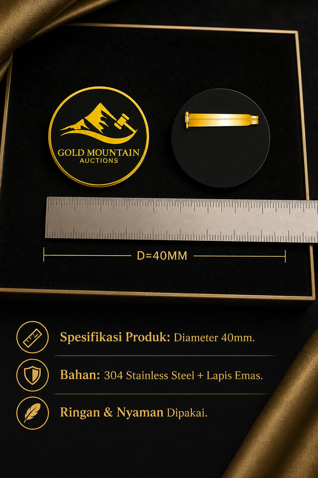 Custom Brooches GMA-Gold Mountain