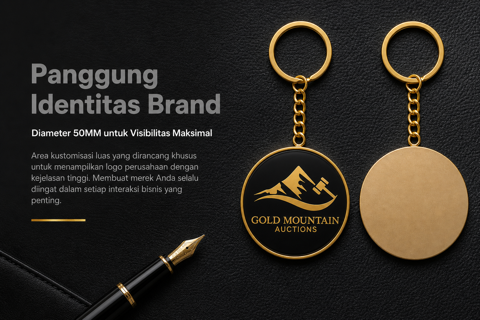 Gantungan Kunci Kustom GMA-Gold Mountain