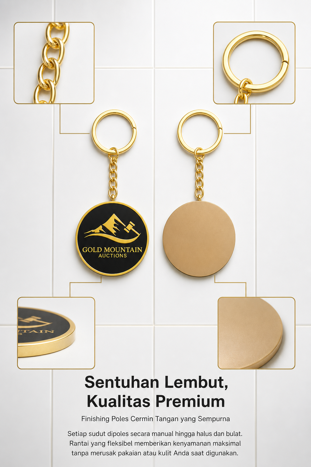 Gantungan Kunci Kustom GMA-Gold Mountain
