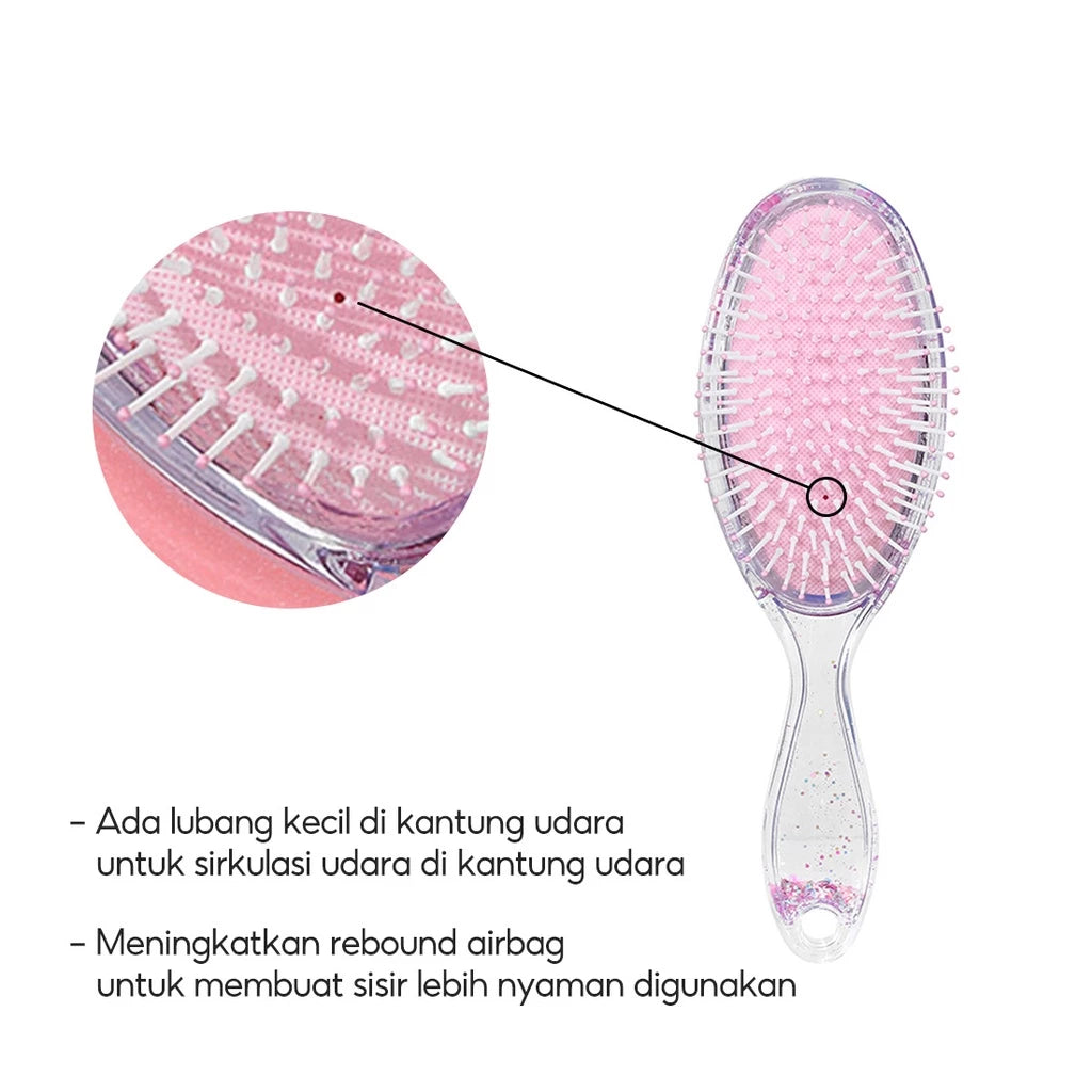Miniso Official sisir rambut wanita cushion hair brush comb catokan sisir-Gold Mountain