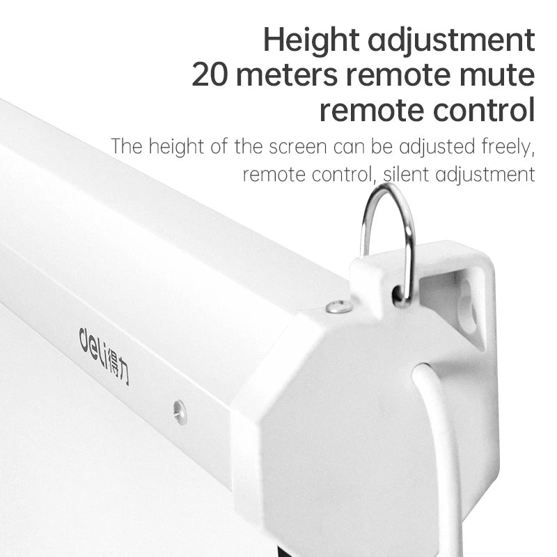 Deli Automatic Screen Projector Layar Proyektor Otomatis 120 inci Remote Bisa Digantung-Gold Mountain