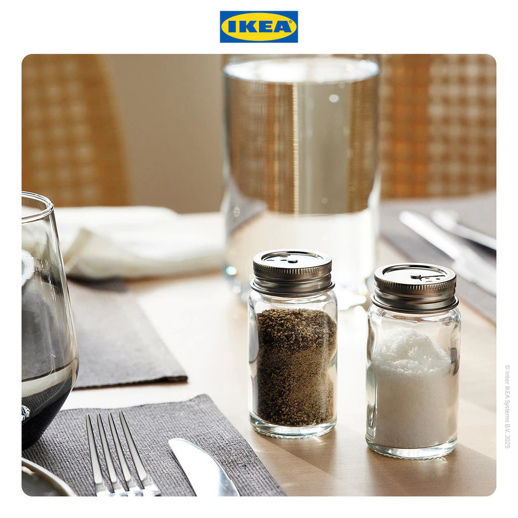 IKEA CITRONHAJ Stoples Bumbu / Shaker Garam dan Lada Hitam 8cm Isi 2pcs-Gold Mountain