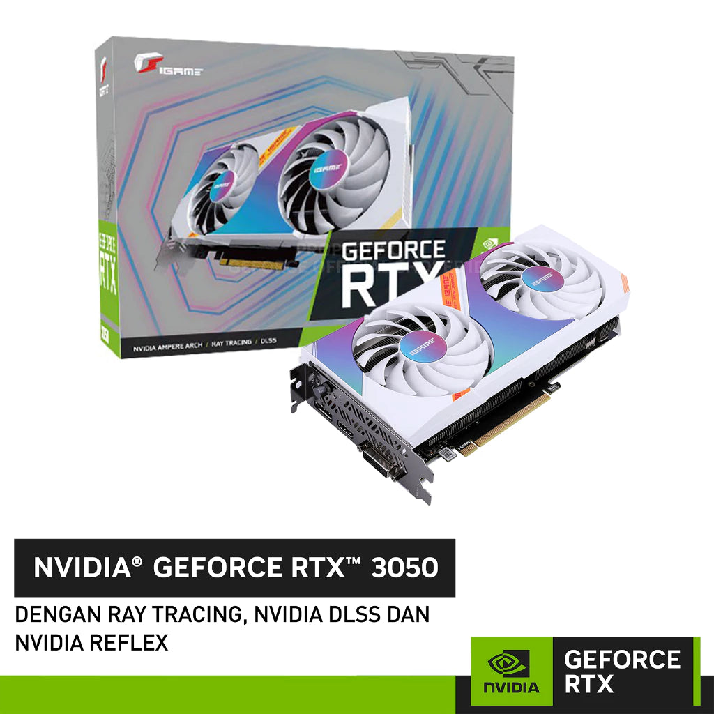 COLORFUL iGame GeForce RTX 3050 Ultra W DUO OC V2 | 8GB GDDR6-Gold Mountain