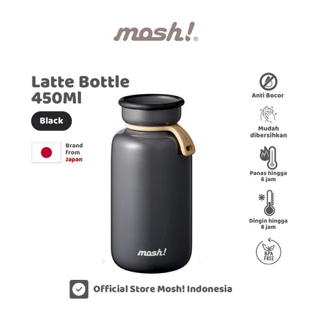 Mosh Bottle Latte Tumbler Botol Minum Termos Stainless 450ML-Gunung Emas