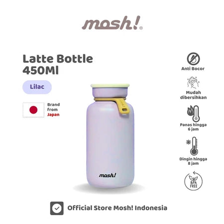 Mosh Bottle Latte Tumbler Botol Minum Termos Stainless 450ML-Gunung Emas