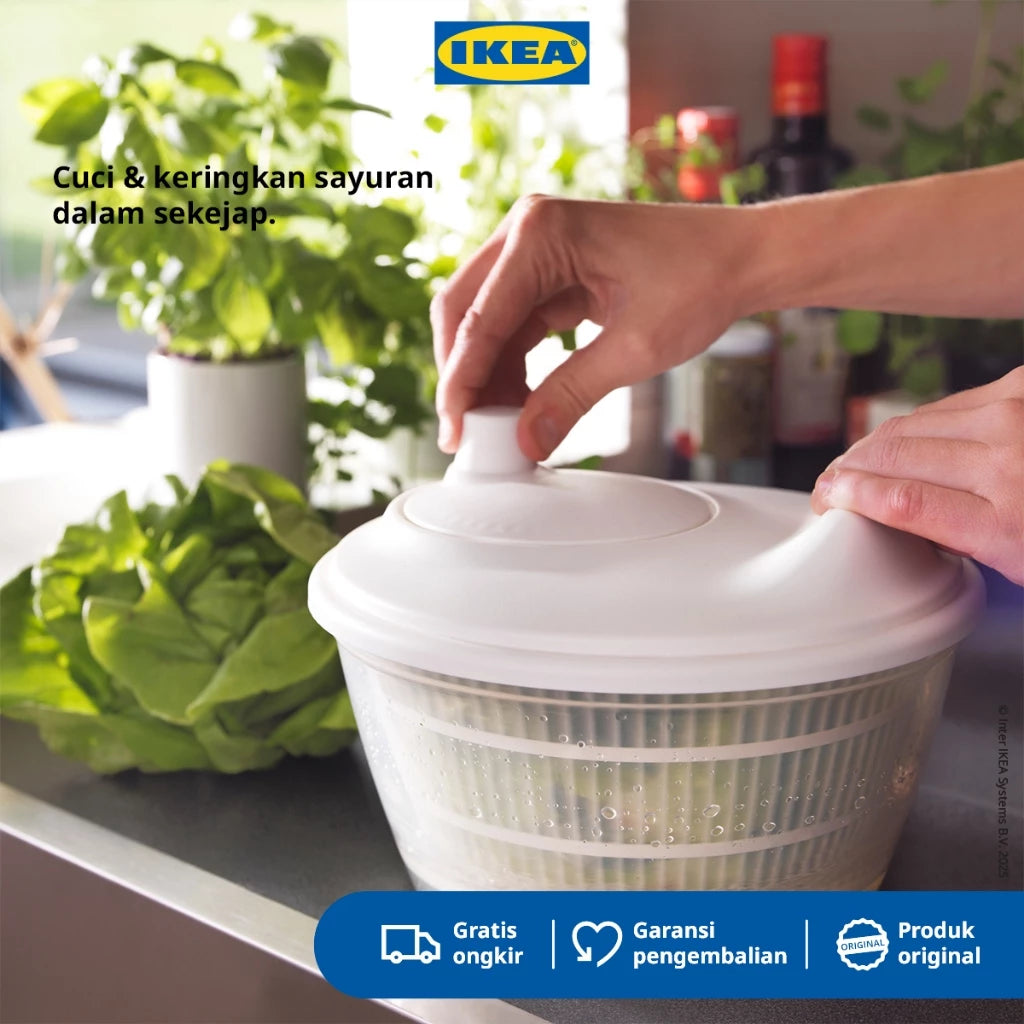 IKEA UPPFYLLD Pengering Sayuran Putar Salad Spinner Serbaguna-Gold Mountain