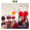 IKEA KORKEN Toples Kaca / Stoples Kaca dengan Penutup Bening Berbagai Ukuran 0.5L 1L 1.8L 2L-Gold Mountain