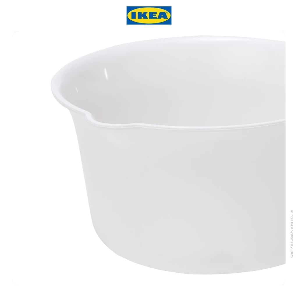 IKEA GRUMLAN Gayung Mandi Bahan Plastik Putih-Gold Mountain