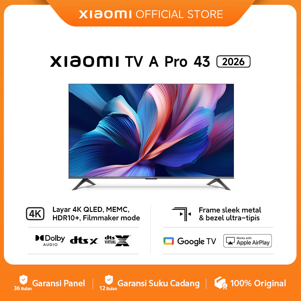 Xiaomi TV A Pro 2026 Layar 4K QLED 120 Hz Game Boost Mode HDR10-Gold Mountain