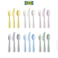 IKEA KALAS Alat Makan Bayi Serbaguna Warna-Warni Set Isi 18pcs-Gold Mountain