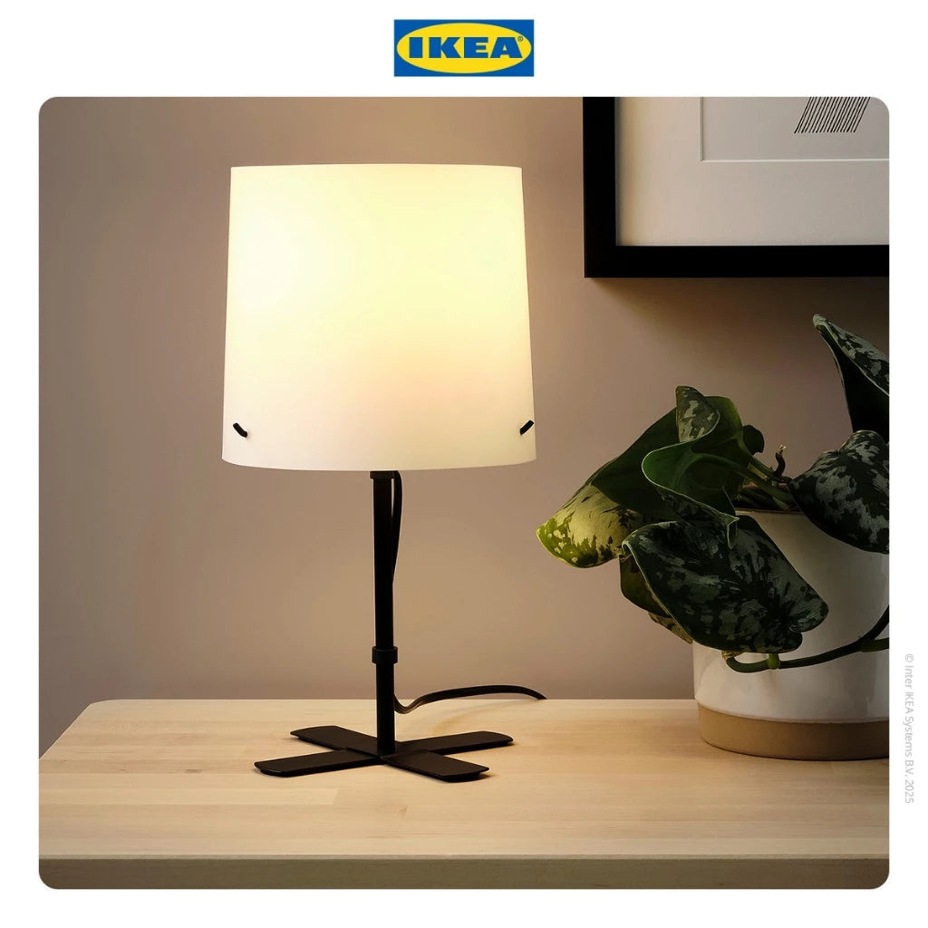 IKEA BARLAST Lampu Meja / Lampu Baca Minimalis Putih 31cm-Gold Mountain