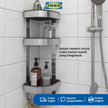 IKEA BROGRUND Rak Dinding Sudut untuk Kamar Mandi 19x58 cm-Gold Mountain