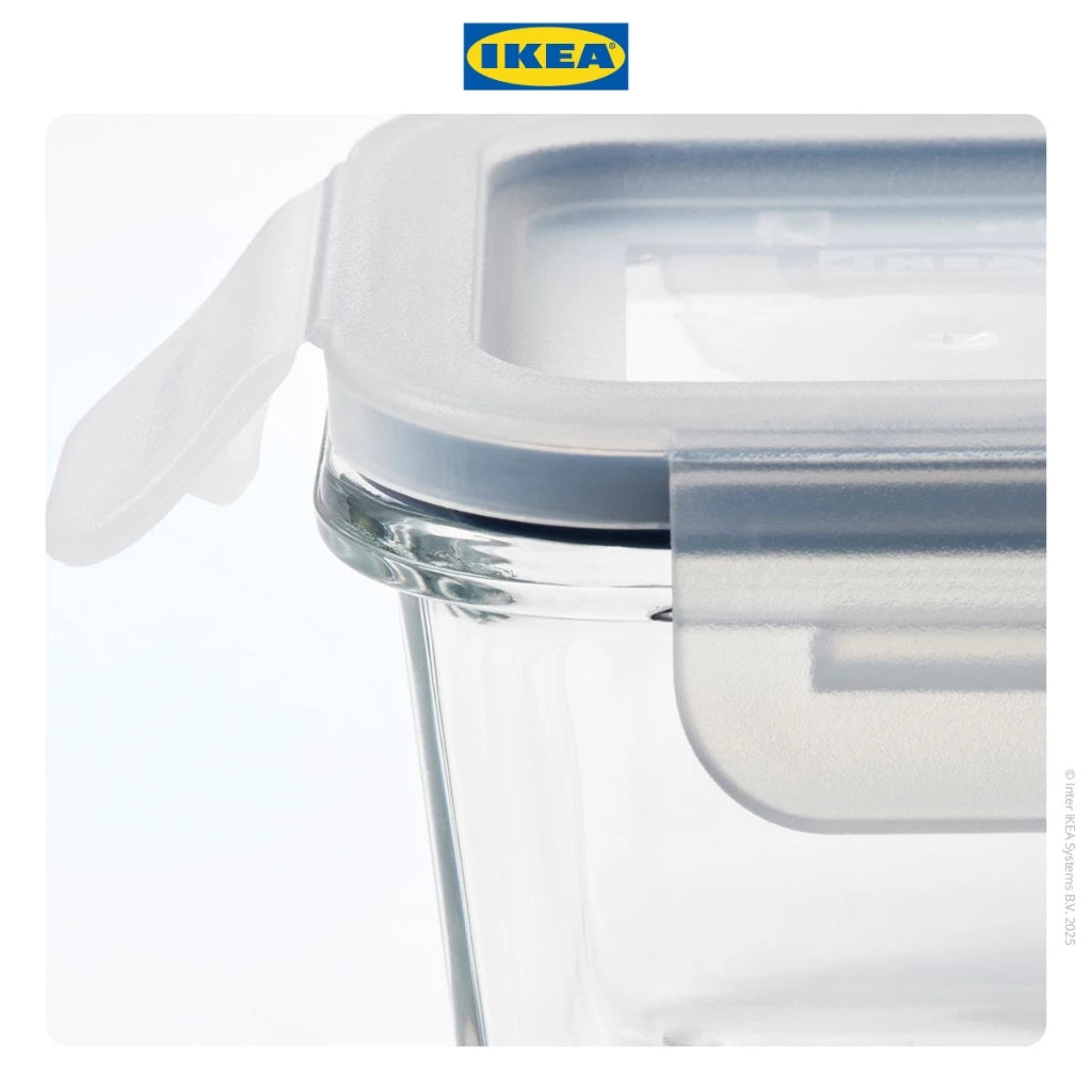 IKEA 365+ Tempat Makanan 180mL Dengan Tutup Kaca Set Isi 3pcs-Gold Mountain