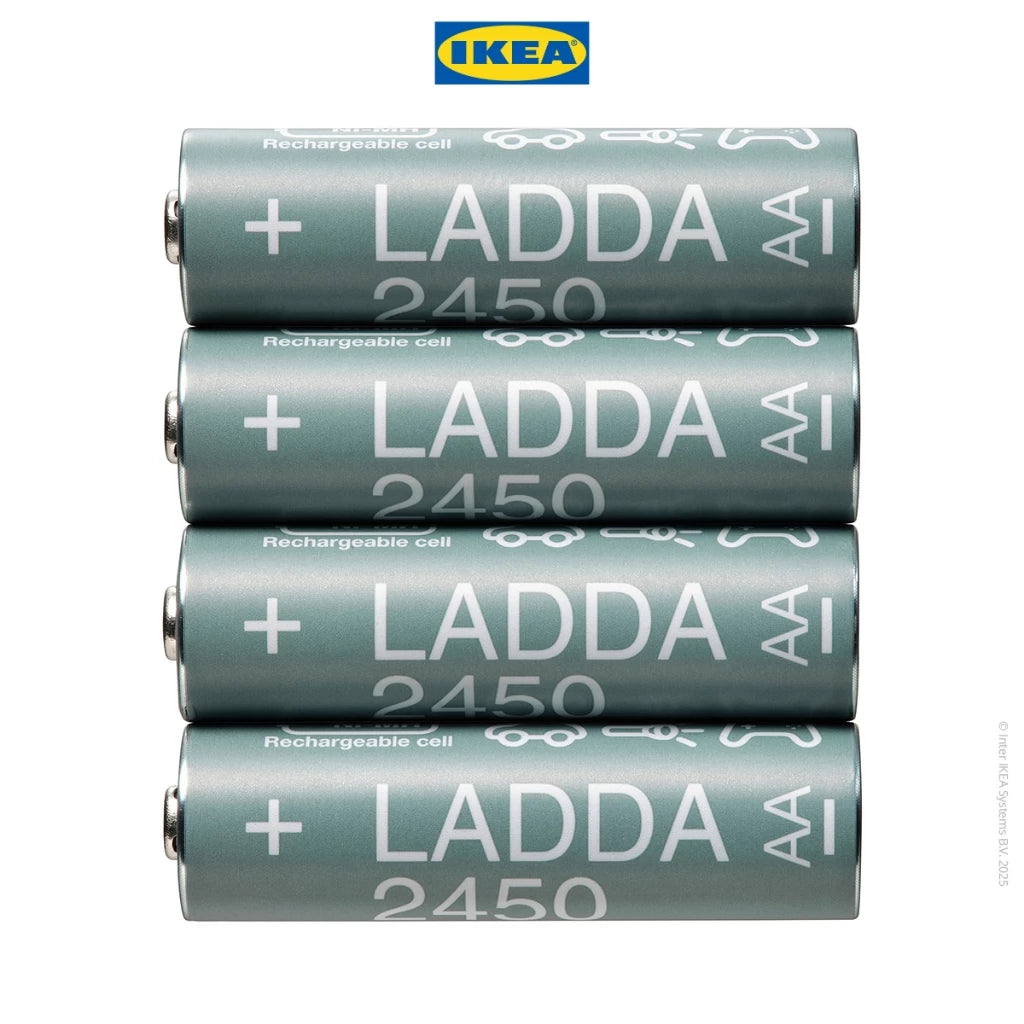 IKEA LADDA Baterai Isi Ulang AA 1.2V 2.450 mAh HR06 Isi 4pcs-Gold Mountain