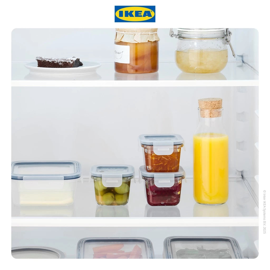 IKEA 365+ Tempat Makanan 180mL Dengan Tutup Kaca Set Isi 3pcs-Gold Mountain