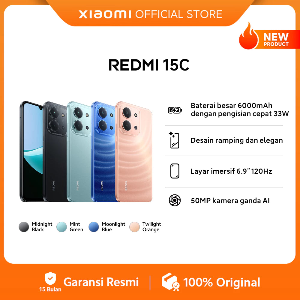 Xiaomi Redmi 15C (6GB/128GB) (8GB/256GB) -Gold Mountain