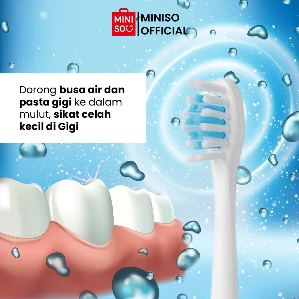 Miniso Sikat Gigi Listrik Electric Toothbrush Sikat Gigi Elektrik Free 3 Sikat-Gold Mountain