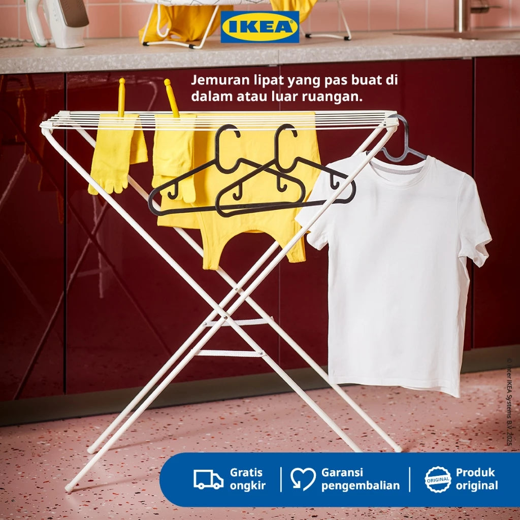 KEA JALL Jemuran Baju Dalam/Luar Ruangan Putih-Gold Mountain