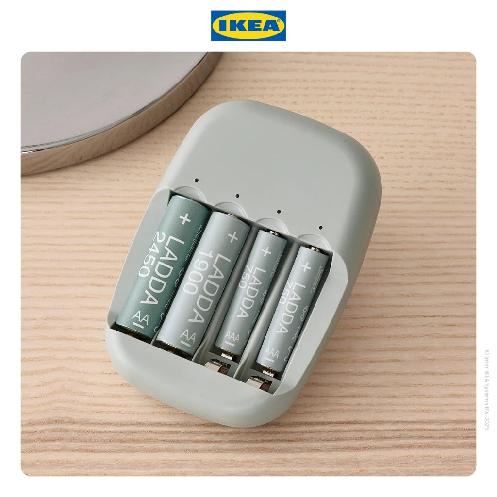 IKEA LADDA Baterai Isi Ulang AA 1.2V 2.450 mAh HR06 Isi 4pcs-Gold Mountain