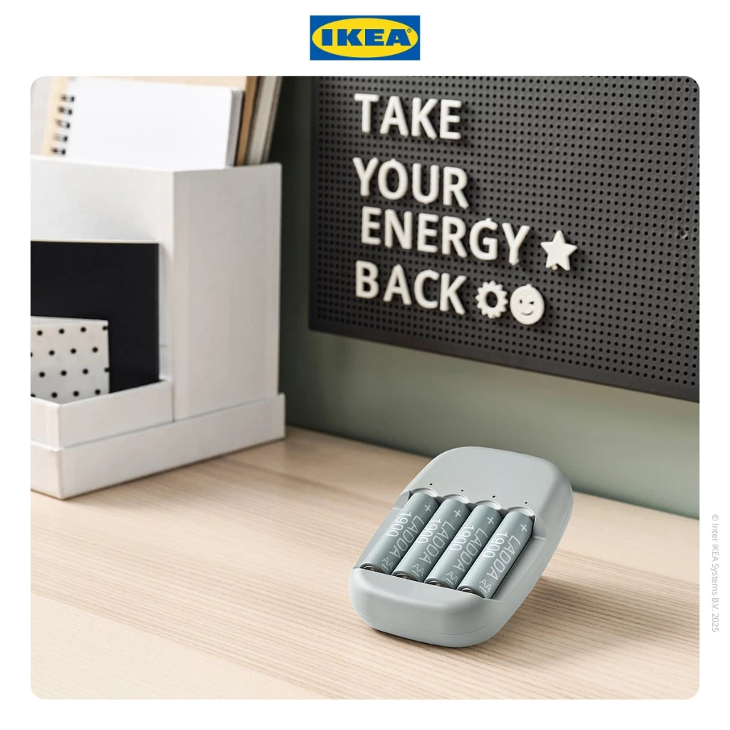 IKEA LADDA Baterai Isi Ulang AA 1.2V 2.450 mAh HR06 Isi 4pcs-Gold Mountain