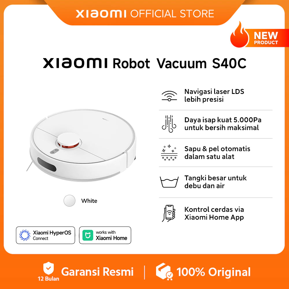 Xiaomi Robot Vacuum S40C-Gunung Emas