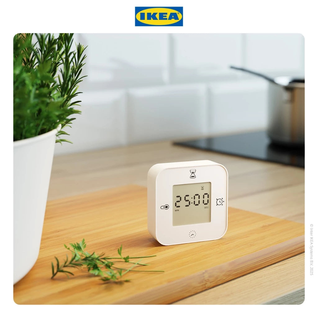 IKEA KLOCKIS Jam Multifungsi Disertai dengan Alarm dan Termometer-Gold Mountain