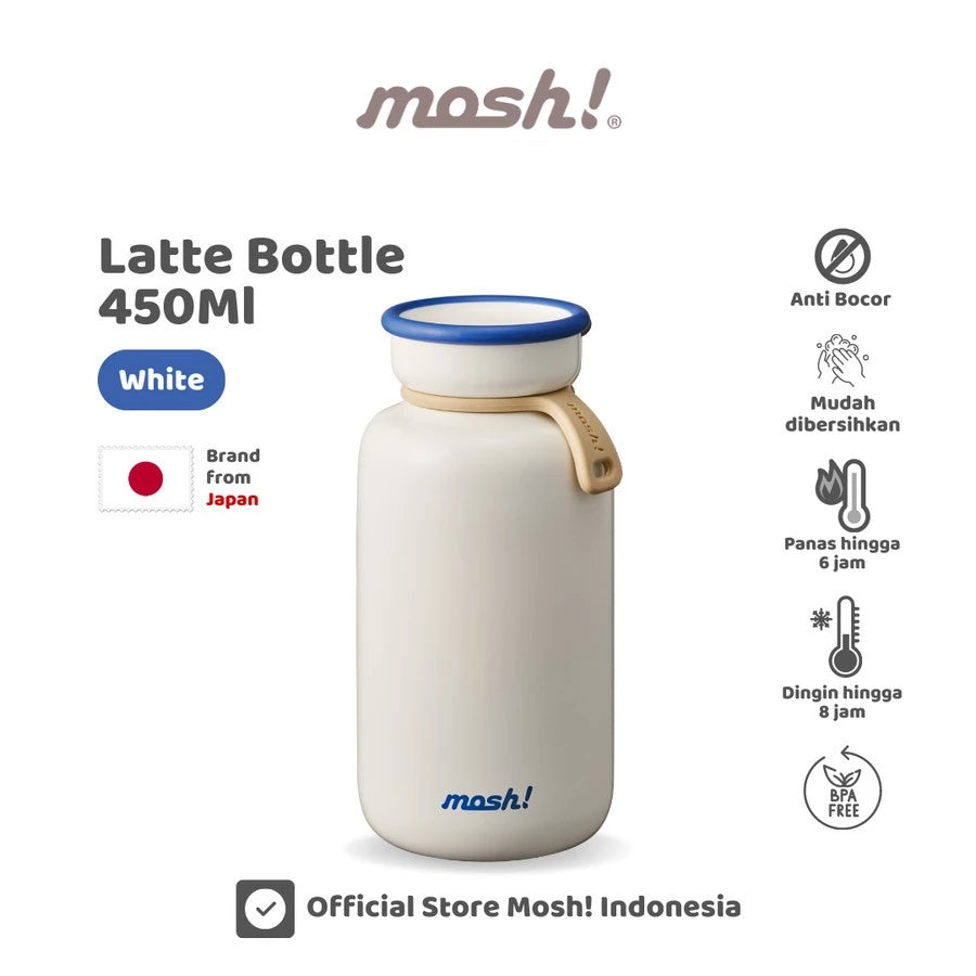 Mosh Bottle Latte Tumbler Botol Minum Termos Stainless 450ML-Gunung Emas