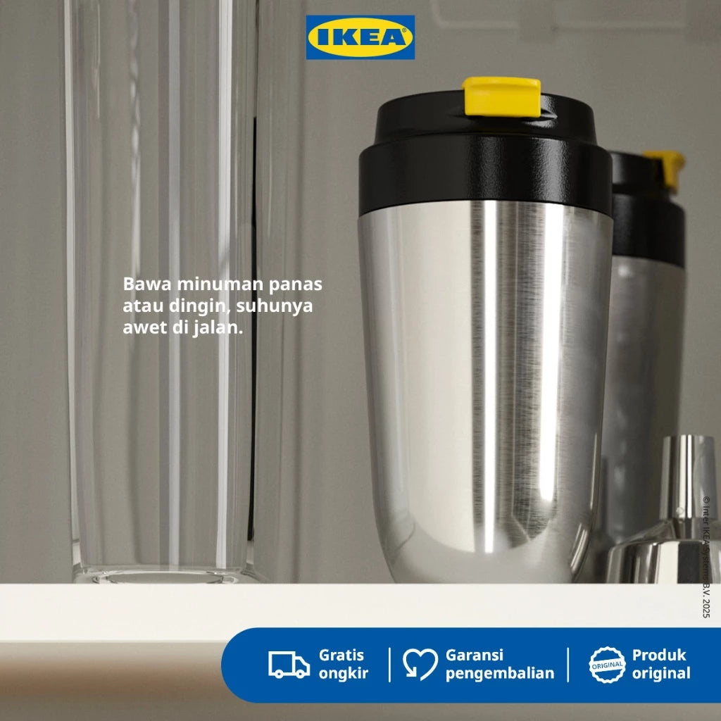 IKEA ENVALDIG Tumbler / Mug Portable 35cl Bahan Baja Tahan Karat-Gold Mountain