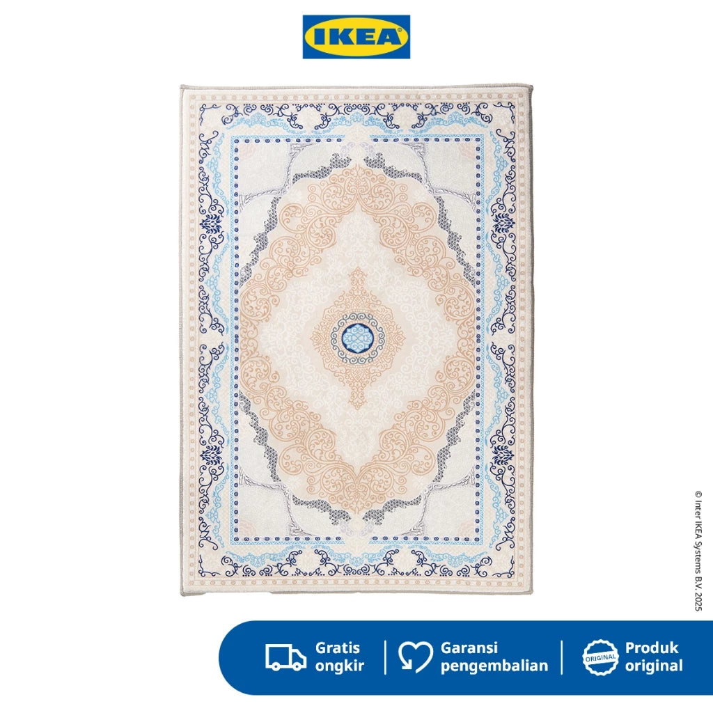IKEA SHUFU Karpet Kecil Minimalis Biru 75x115cm-Gold Mountain