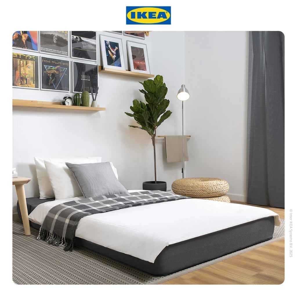 IKEA NYKIL Sofa Bed Abu-Abu Tua 2 Dudukan Minimalis-Gold Mountain