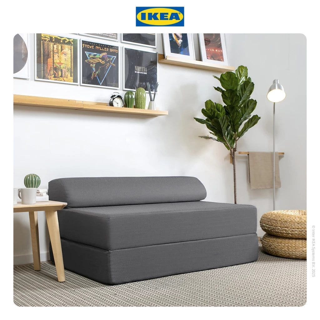 IKEA NYKIL Sofa Bed Abu-Abu Tua 2 Dudukan Minimalis-Gold Mountain