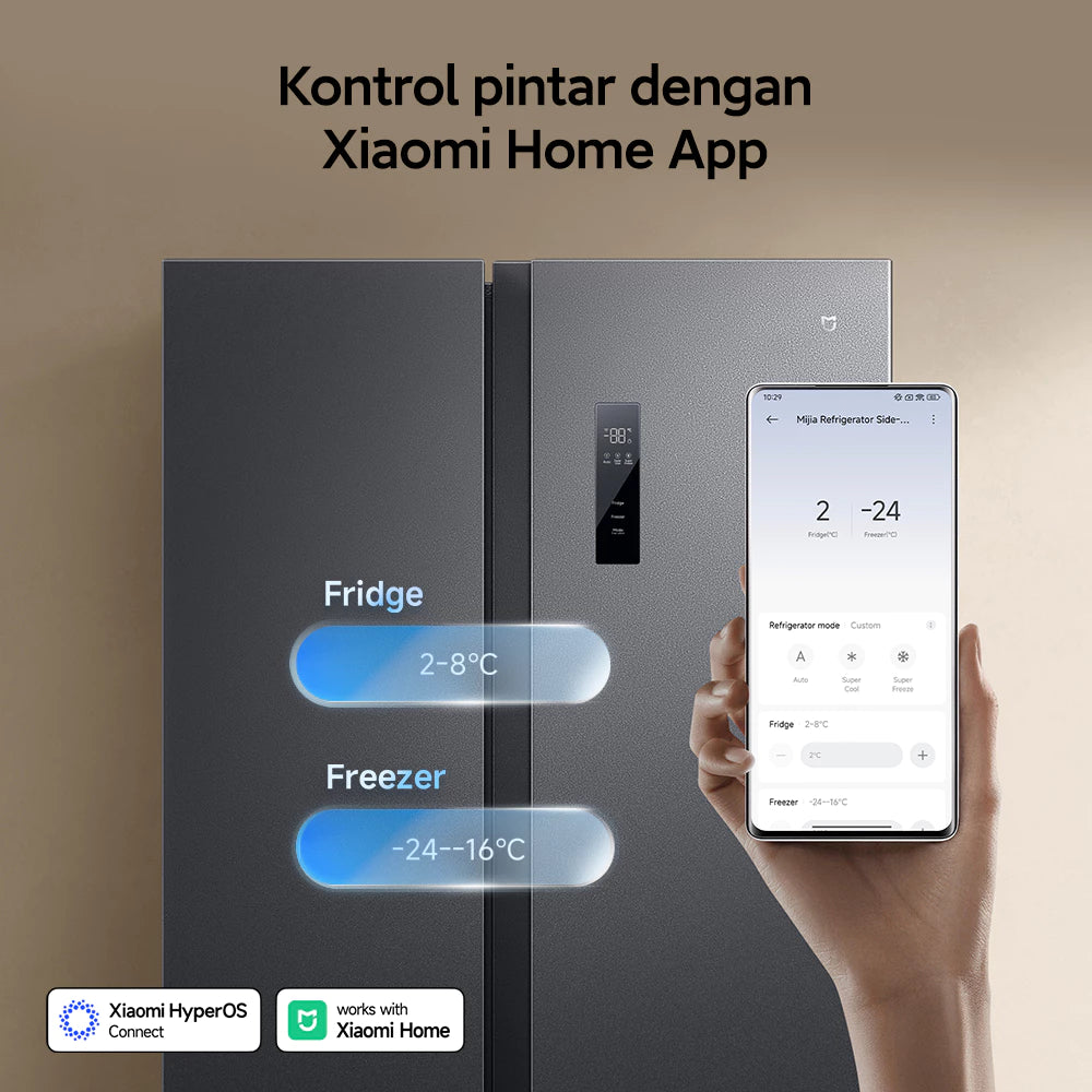 Kulkas Side-by-Side Xiaomi Mijia 635L - Gold Mountain