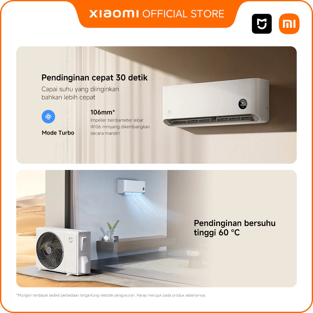 Xiaomi Mijia AC Air Conditioner 1 PK Inverter Pro Eco Bintang 5 -Gold Mountain
