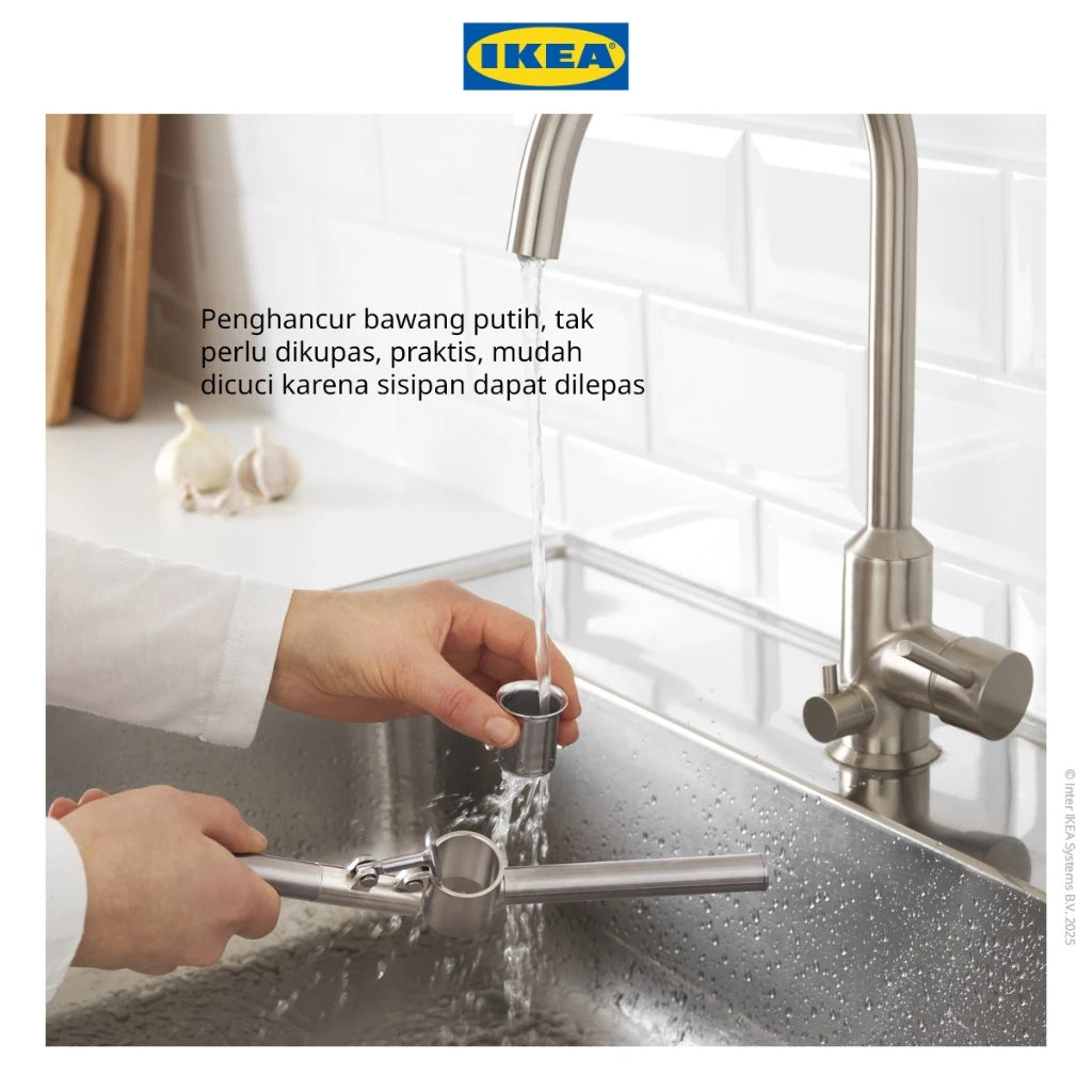 IKEA KONCIS Penghancur Bawang Baja Tahan Karat-Gold Mountain