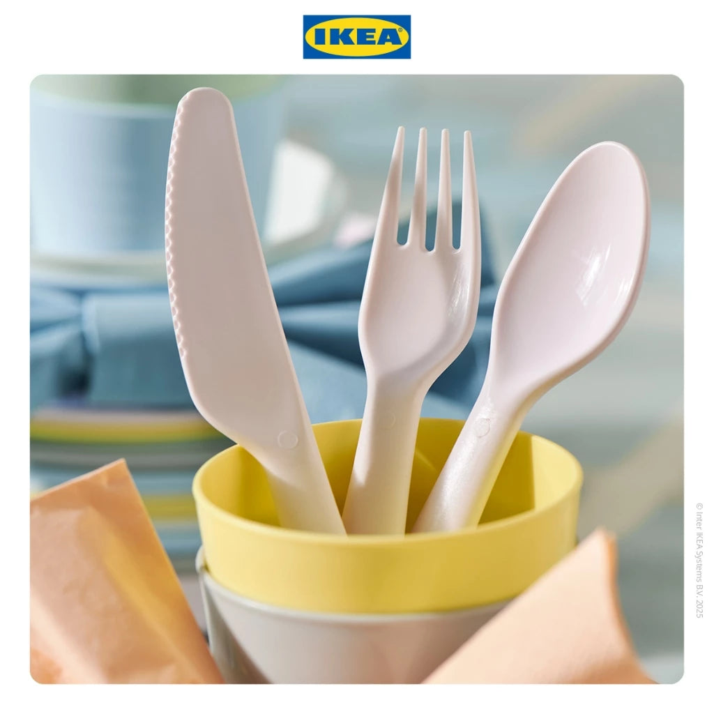 IKEA KALAS Alat Makan Bayi Serbaguna Warna-Warni Set Isi 18pcs-Gold Mountain