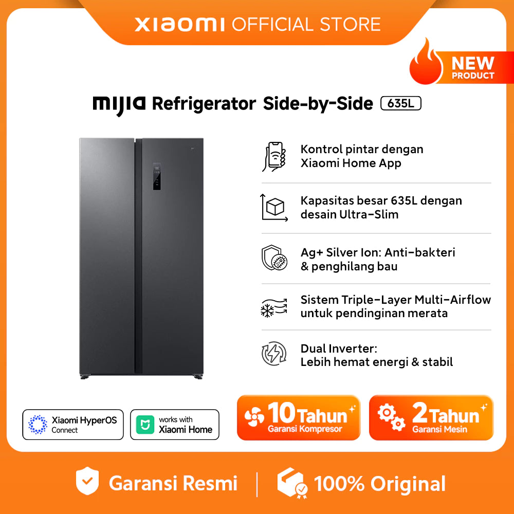 Kulkas Side-by-Side Xiaomi Mijia 635L - Gold Mountain