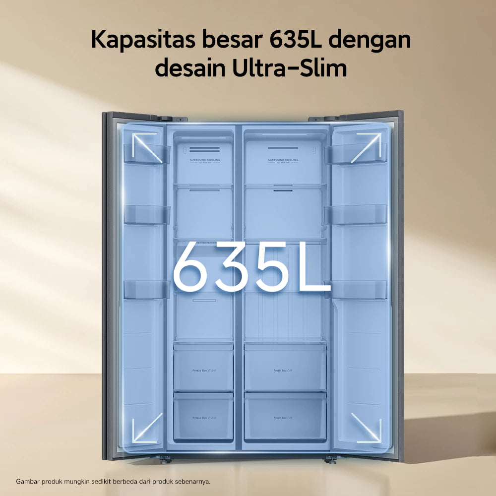 Kulkas Side-by-Side Xiaomi Mijia 635L - Gold Mountain