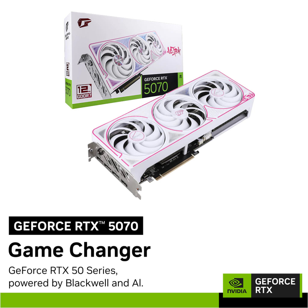 COLORFUL iGame GeForce RTX 5070 Ultra W OC | 12GB GDDR7-Gold Mountain