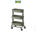 IKEA RASKOG Troli Dapur dengan 3 Rak Serbaguna 28x38x61cm-Gold Mountain