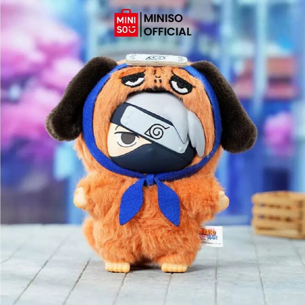 MINISO Naruto Shippuden Cute Beast Party Series Blind Box Keychain Karakter Anime Naruto-Gold Mountain