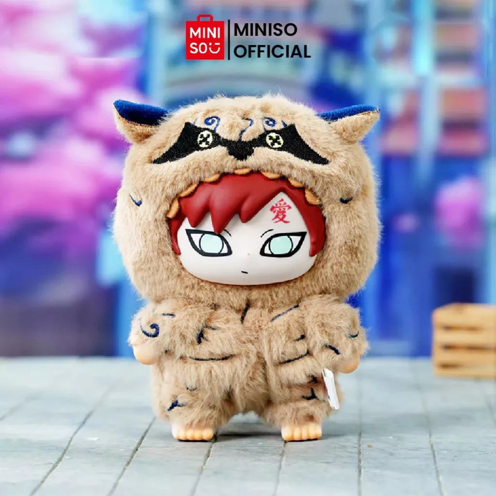 MINISO Naruto Shippuden Cute Beast Party Series Blind Box Keychain Karakter Anime Naruto-Gold Mountain