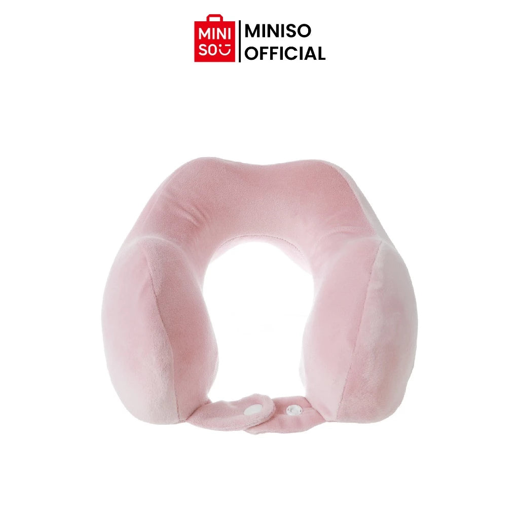 MINISO Memory Foam U Shaped Pillow Bantal Leher Travel Nyaman Empuk Serbaguna-Gold Mountain