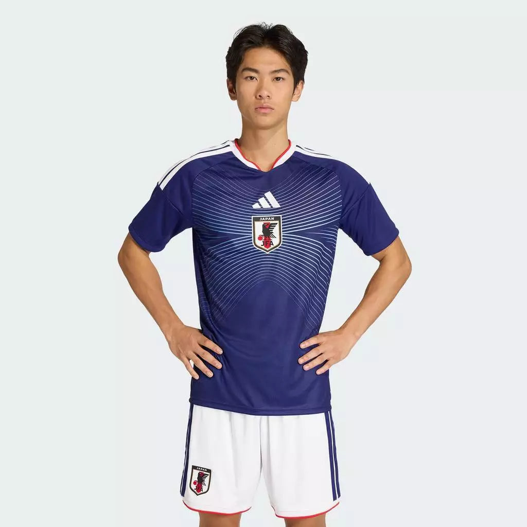 adidas Sepak Bola Jepang 26 Jersey Kandang Pria Biru-Emas Gunung