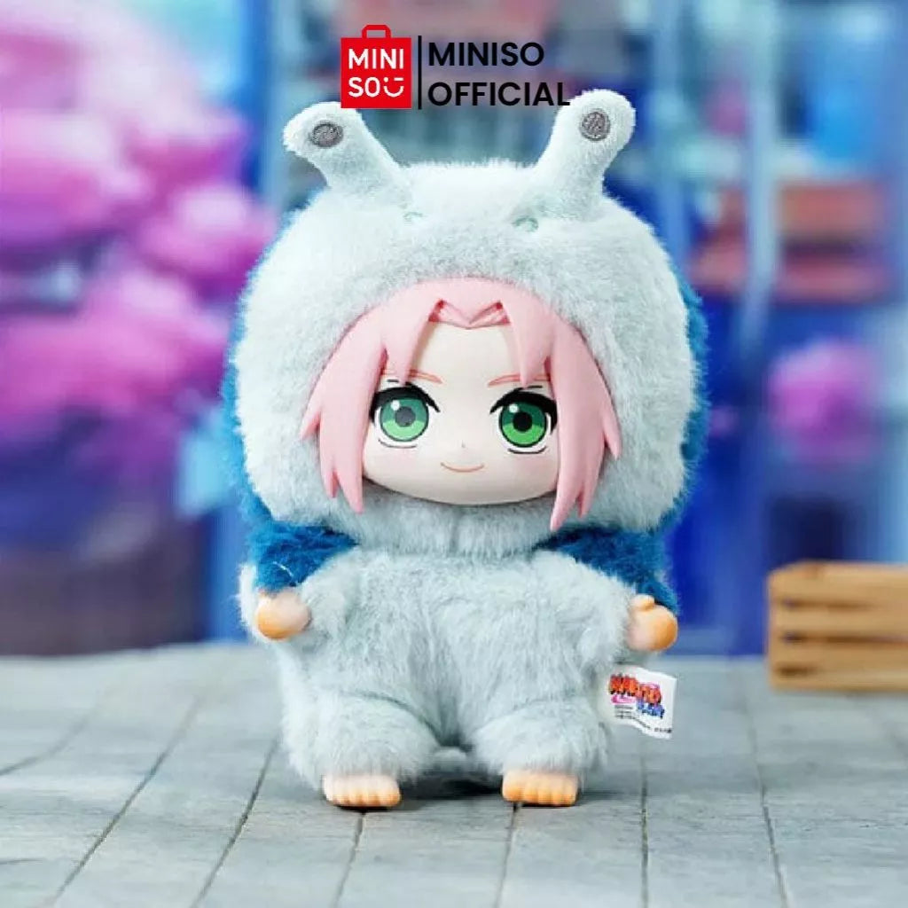 MINISO Naruto Shippuden Cute Beast Party Series Blind Box Keychain Karakter Anime Naruto-Gold Mountain