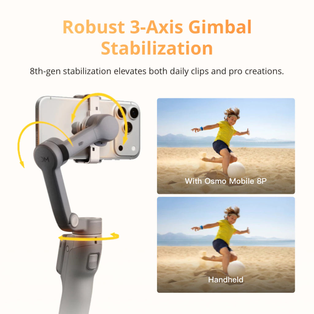 DJI Osmo Mobile 8P - Penstabil Gimbal Ponsel Pintar - Gold Mountain
