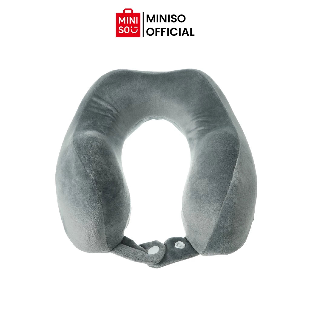 MINISO Memory Foam U Shaped Pillow Bantal Leher Travel Nyaman Empuk Serbaguna-Gold Mountain