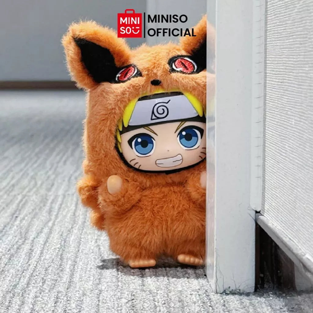 MINISO Naruto Shippuden Cute Beast Party Series Blind Box Keychain Karakter Anime Naruto-Gold Mountain