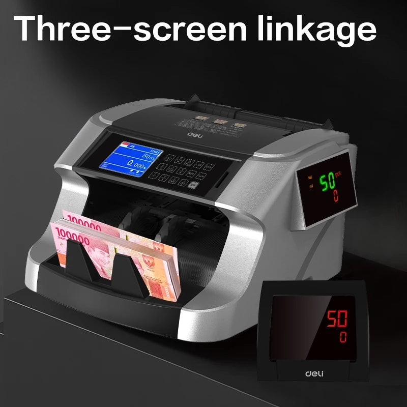 Deli Mesin Penghitung Uang Triple Display